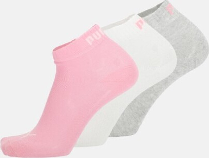 Unisex Quarter Plain 3p, Prism Pink, 35-38,  Bomullssokker