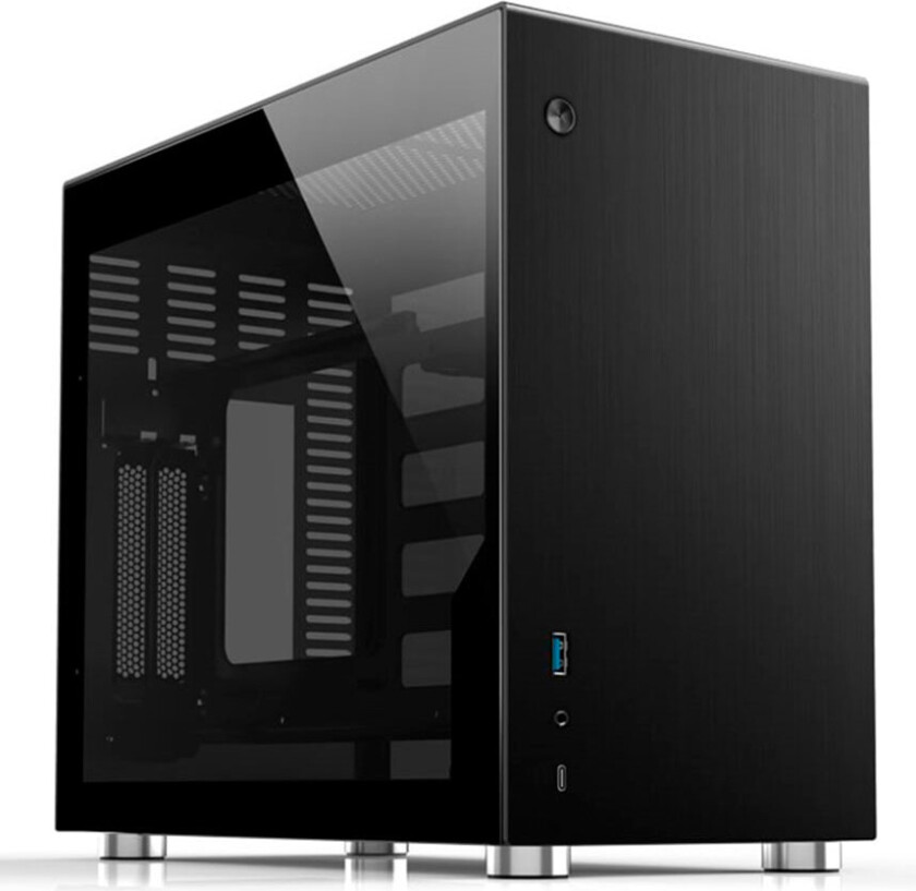 V10 Mini-ITX case TG - Black - Kabinett - Minitower - Svart