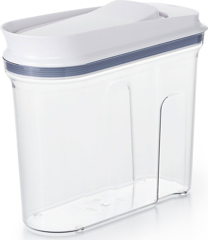 11113900, Universell Container, 2,3 l, Plast, Silikon, Gjennomsiktig, Hvit, Flip-top lokk, Rektangulær