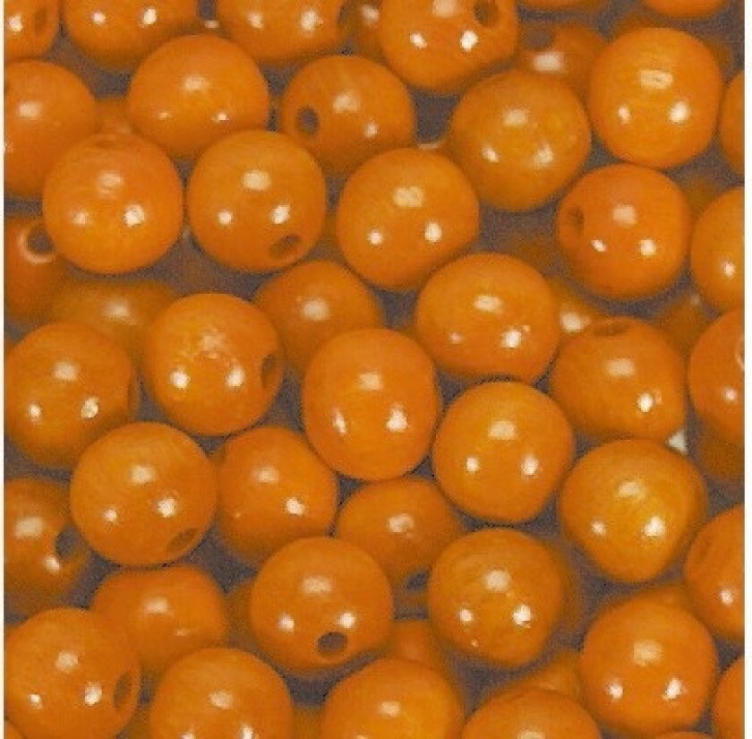 Træperler 5mm 1000 stk orange