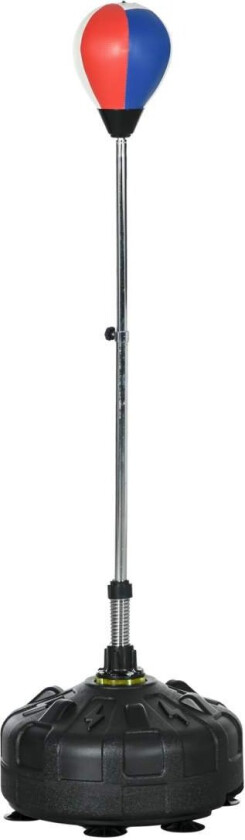 bokseball boksesekk høydejusterbar 147-165 cm, stående boksetrener for trening og trening, svart