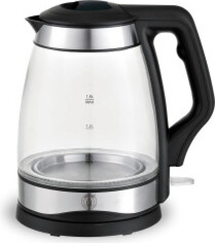 Herzberg HG-5044: Elektrisk vannkoker i glass på 1,8 liter med LED-lysindikator