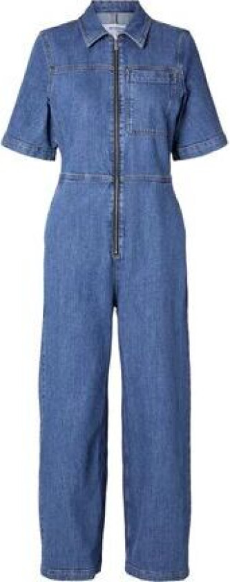 Bella 2/4 Marine Jumpsuit - Medium Blue Denim 42