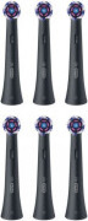 iO Series Radiant White Tannbørstehoveder - Svart - 6-pakning