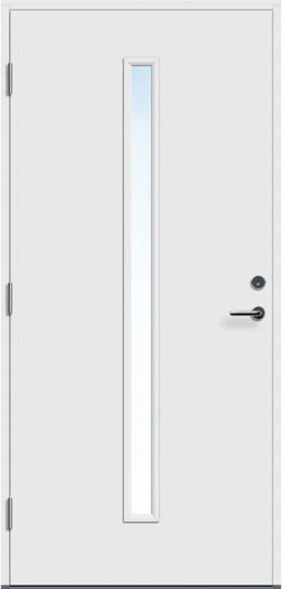 Hovdeby Moderne Ytterdør Med Frosta Glass Hvit Ncs S 0502-Y 90x190 Høyre