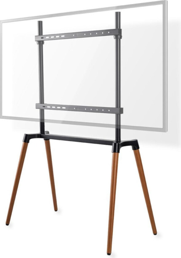 TV Floor Stand 60 - 75 " Maximum skjerm vekt: 40 kg Scandinavian Design Anti-tip stropp Snap-lock Aluminium / Stål Sort