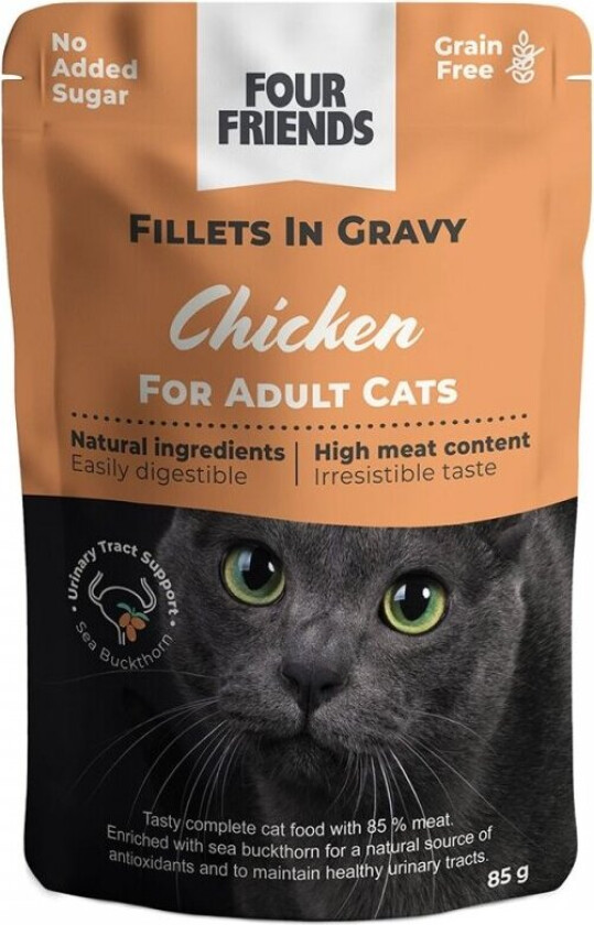 Four Friends Cat Adult Chicken in Gravy 85 g