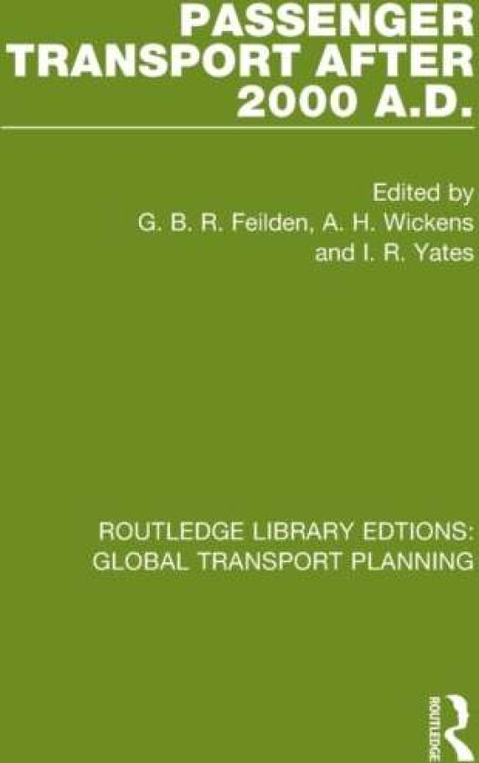 Passenger Transport After 2000 A.D.