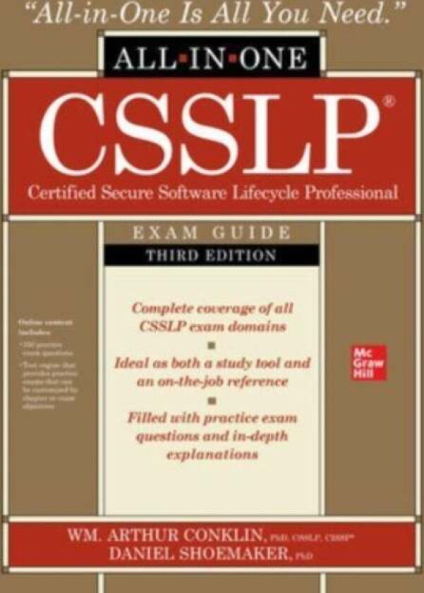 CSSLP Certified Secure Software Lifecycle Professional All-in-One Exam Guide, Third Edition av Wm. Arthur Conklin, Daniel Shoemaker