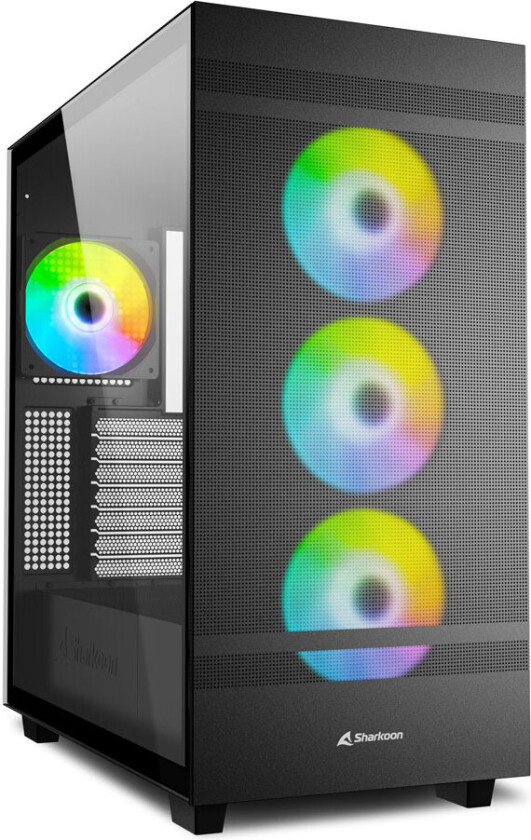 Sharkoon Rebel C50 RGB PC-deksel (Mini-ITX/MicroATX/ATX) Svart