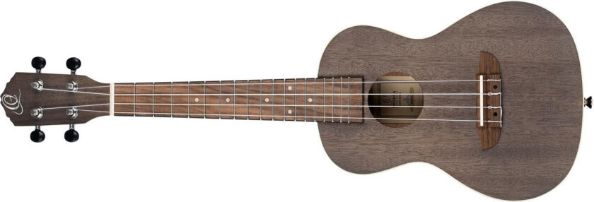 Ortega Rucoal-L Concert Ukulele Earth, See Thru Black, Lefthand