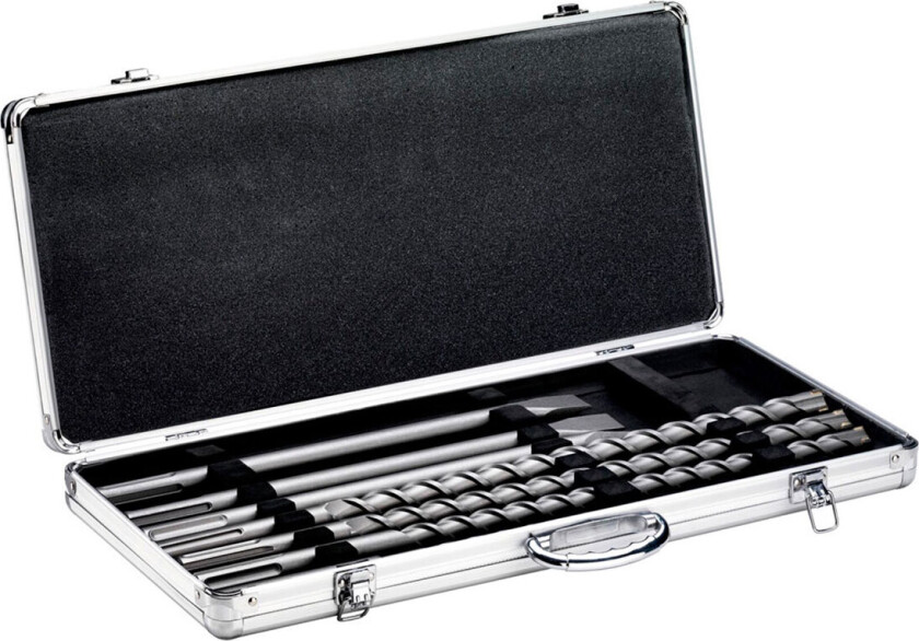 - Drillbit- og meiselsett - hammerbit - flat, spiss - 7 deler - 25 mm, 20 mm, 16 mm, 22 mm - SDS-max - lengde: 400 mm, 540 mm - bredde: 25 mm