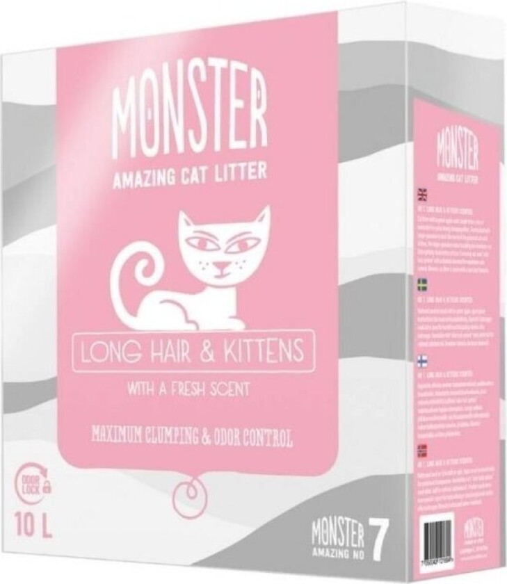 Monster Kattsand Long Hair & Kittens Scented 10 liter