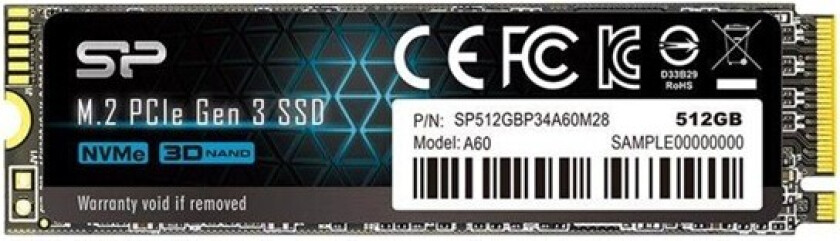 P34A60 SSD - 512GB - M.2 2280 - PCIe 3.0