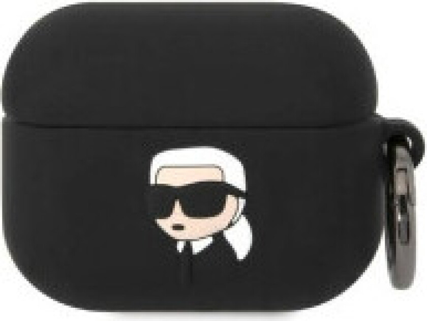 Karl Lagerfeld KLAPRUNIKK AirPods Pro deksel svart/svart Silikon Karl Head 3D