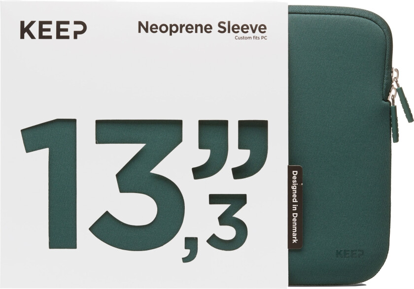 KEEP 13,3" Neoprenetui til bærbar PC (Power Green)