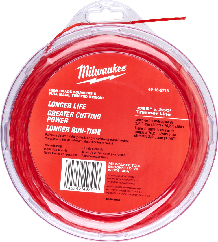 49162713 Trimmertråd 76 m x 2,4 mm