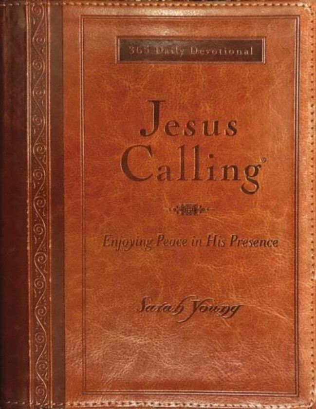 Jesus Calling, Large Text Brown Leathersoft, with Full Scriptures av Sarah Young