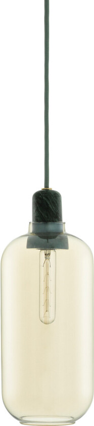 Amp lampe stor gull-grønn