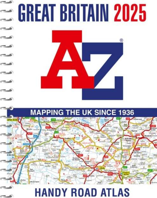 Great Britain A-Z Handy Road Atlas 2025 (A5 Spiral) av A-Z Maps
