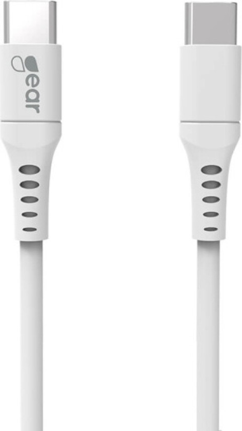 Gear USB-C til USB-C 2.0 kabel 2m (hvit)