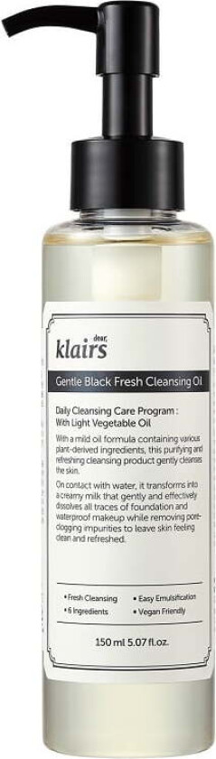 Gentle Black Fresh Cleansing Oil (150ml)