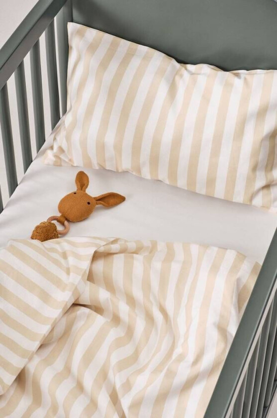 MINI sengesett sprinkelseng - økologisk Lys sand/hvit