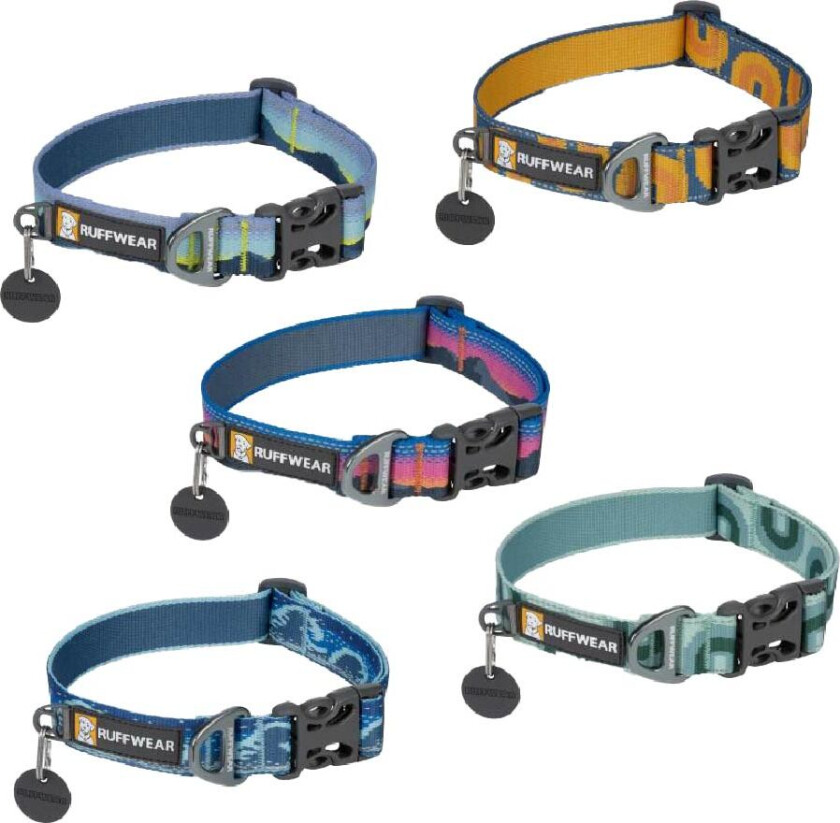 Crag Reflective Dog Collar 28-36 cm, Midnight Wave