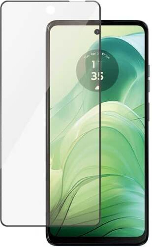 Motorola Moto G04 / G24 / G24 Power Ultra Wide Fit Skjermbeskyttelsesglass - Platinum Strength - Svart Kant