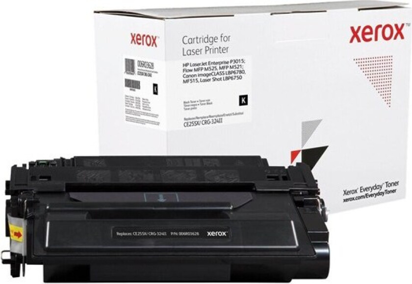 Everyday Hp Toner Svart 55x (ce255x) Høy Kapasitet