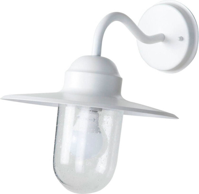 AIRAM Arvika veggarmatur IP44 hvit (ikke utstyrt E27 max 60W)