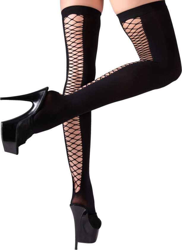 Net Stay Up Strømper - Svart - S/M