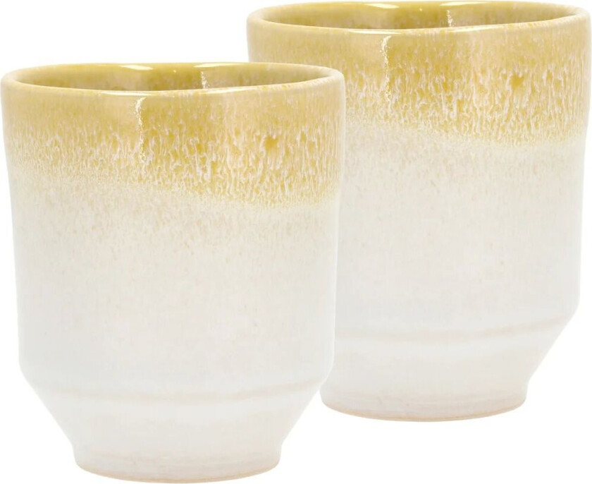 Styles krus 18 cl 2-pakn. Yellow-cream white