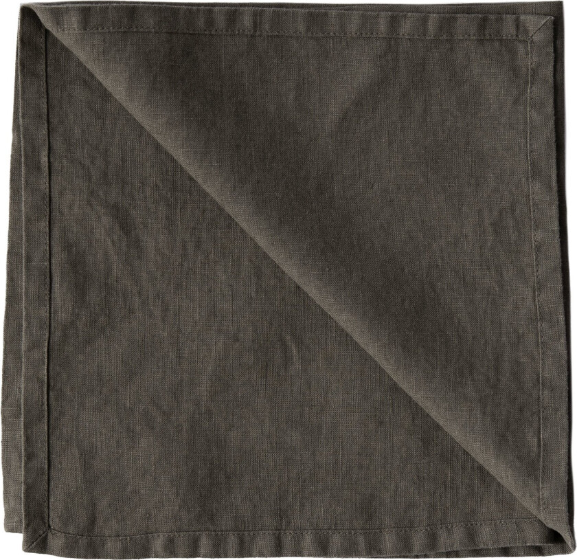 Washed linen stoffserviett 45 x 45 cm Taupe
