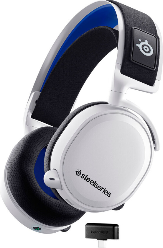 Steelseries Arctis 7p+ Trådløs Gaming Headset - Hvit/blå