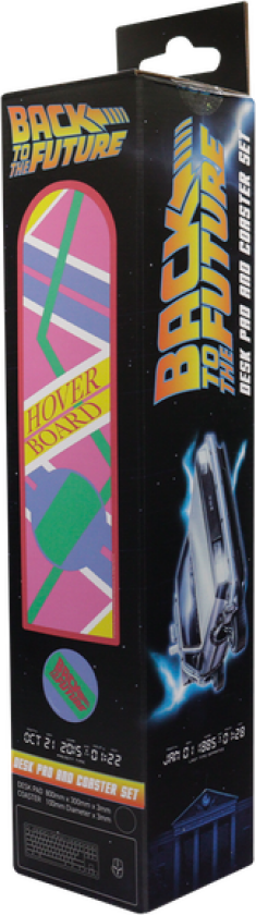 Back to the Future XL Hoverboard Desk Pad and Coaster Set
