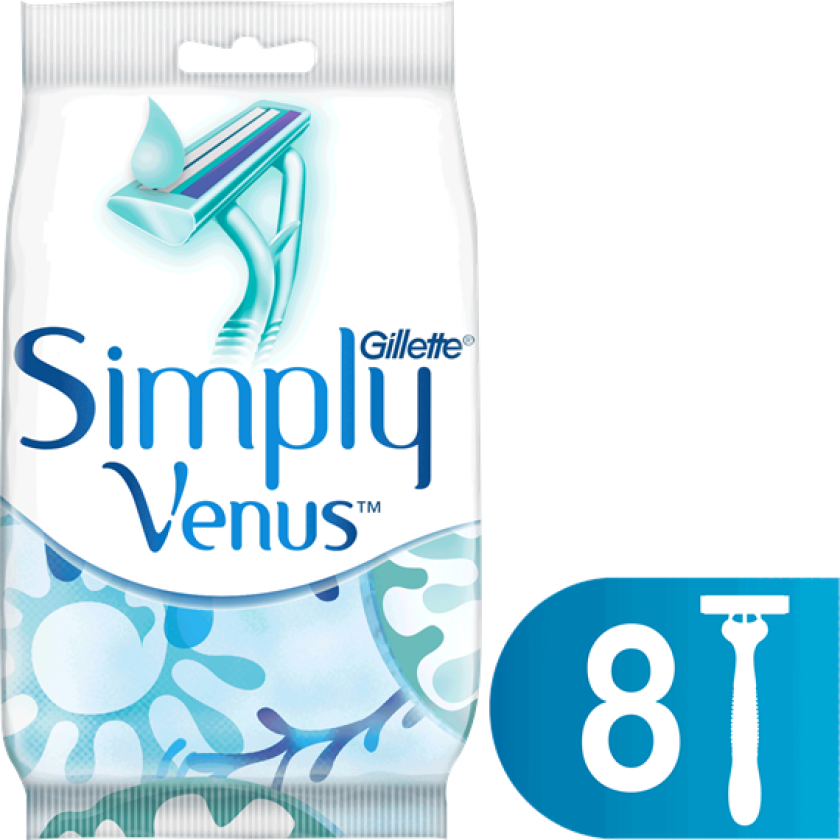 Simply Venus 2 Engangshøvel, 8 stk