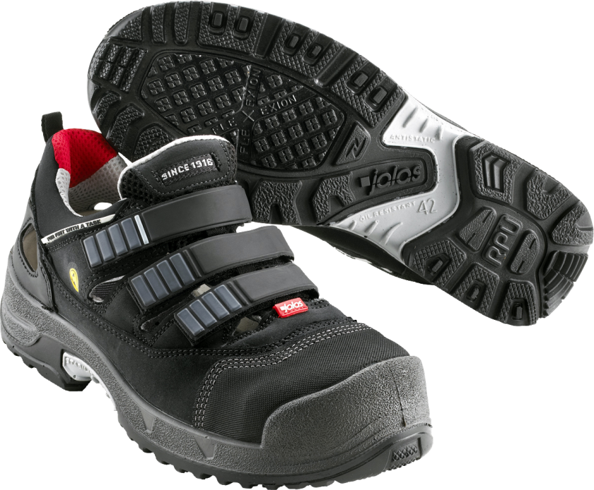 3008 Zenit Vernesandal S1P, aluminiumhette, svart Str. 43