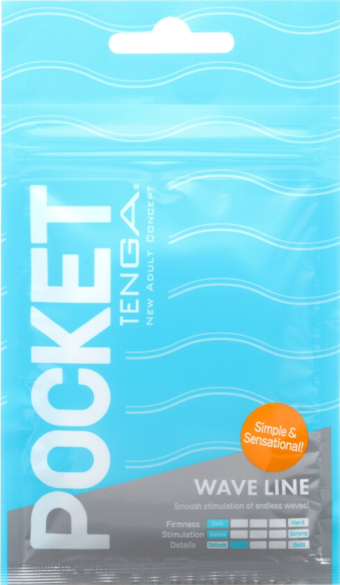 Pocket Wave Line Masturbator     - Hvit