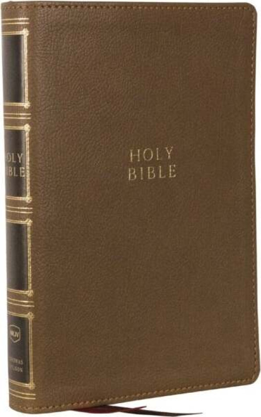 NKJV, Compact Center-Column Reference Bible, Brown Leathersoft, Red Letter, Comfort Print (Thumb Ind av Thomas Nelson