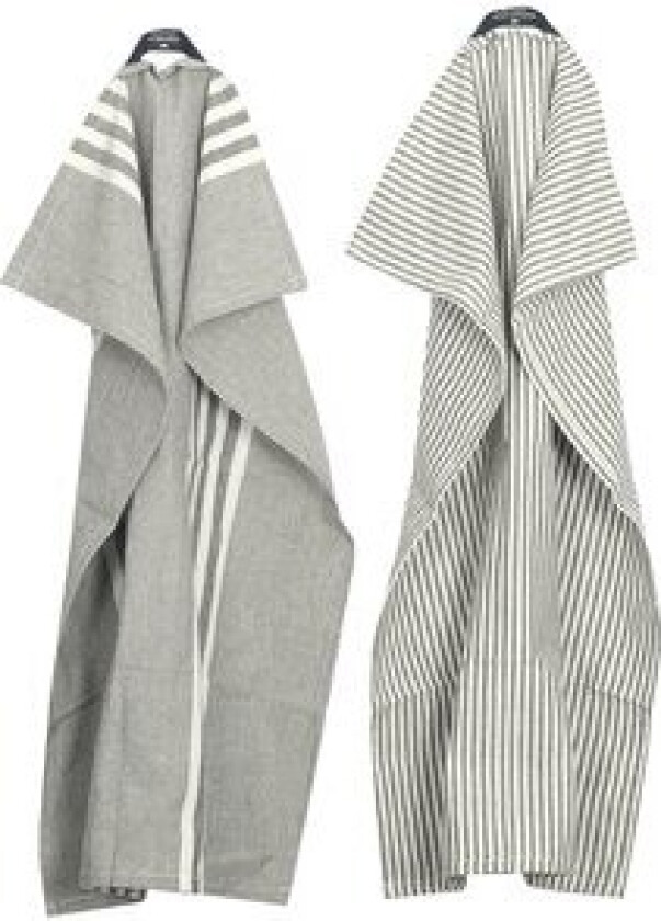 Kjøkkenhåndkle Ronja&Robin stripete resirkulert 2-pk