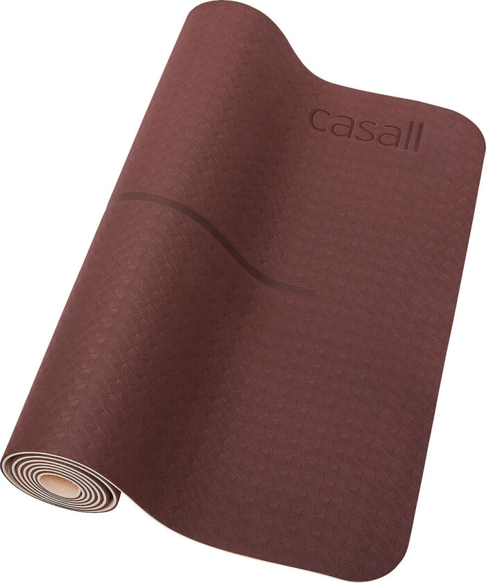 Yoga Mat Position 4mm Mahagony Red/Beige 4mm