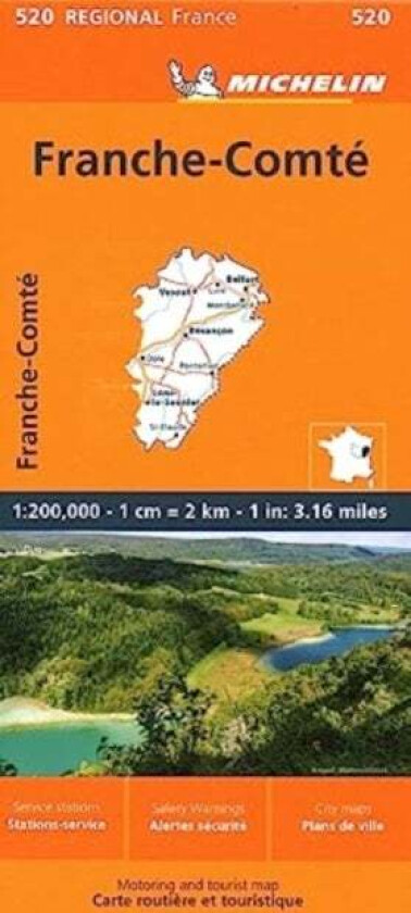 Franche-Comte - Michelin Regional Map 520 av Michelin