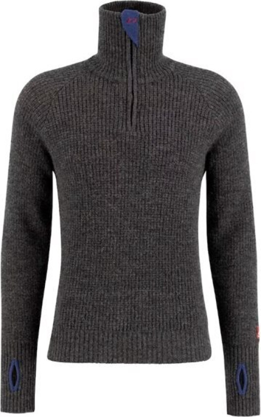 Rav sweater w/zip, ullgenser, unisex Koks Melert