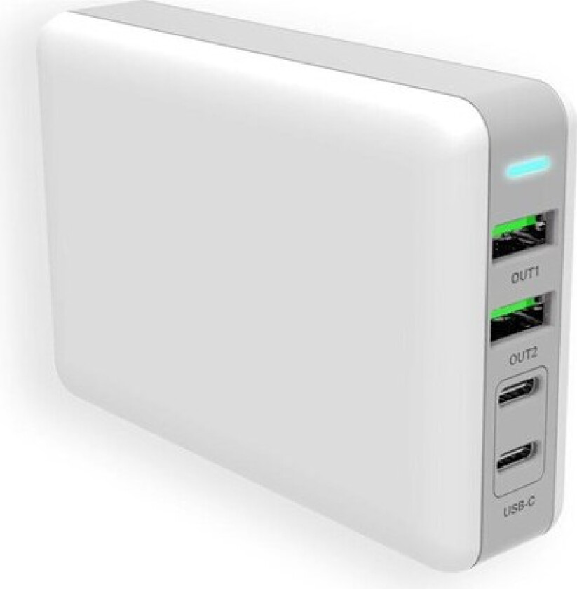 power adapter - GaN - 2 x USB-C 2 x 9 pin USB Type A - 100 Watt