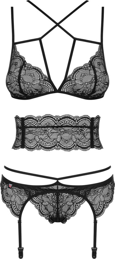 Frivolla BH- og hofteholdersett - Svart - L/XL
