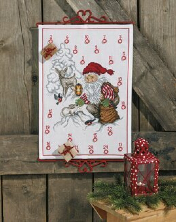 Bilde av Broderisett Julekalender JulenissefÃ´ring 35x51cm