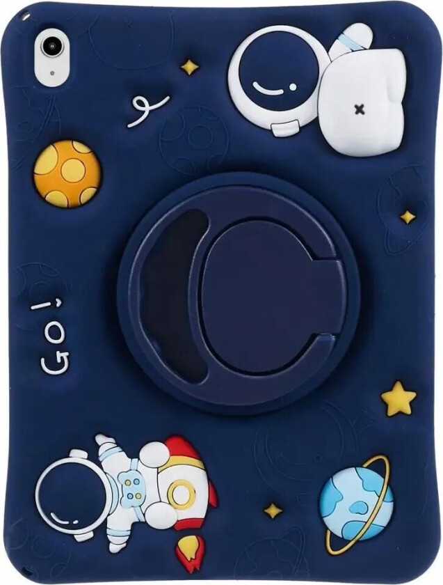 iPad 10.9" (2022) Barne Deksel - Astronaut Deksel m. Stativ & Skulderstropp - Mørke Blå