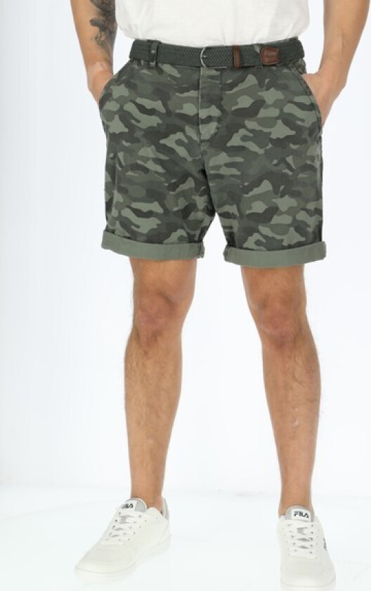 Chino Shorts, Green Camouflage, L, Hverdagsshorts