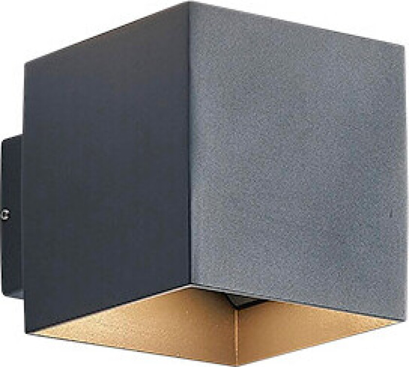LED utendørs vegglampe Esani, antrasitt, aluminium